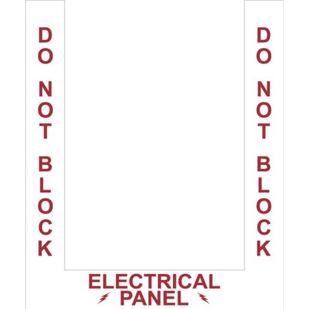 SUPERIOR MARK Floor Marking Border Tape, Electrical Panel Border , 4in, Vinyl IN-40-907-V